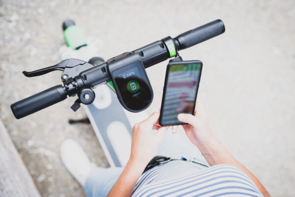 Electro-mobility,,Unlock,An,E-scooter,With,Your,Mobile,Phone