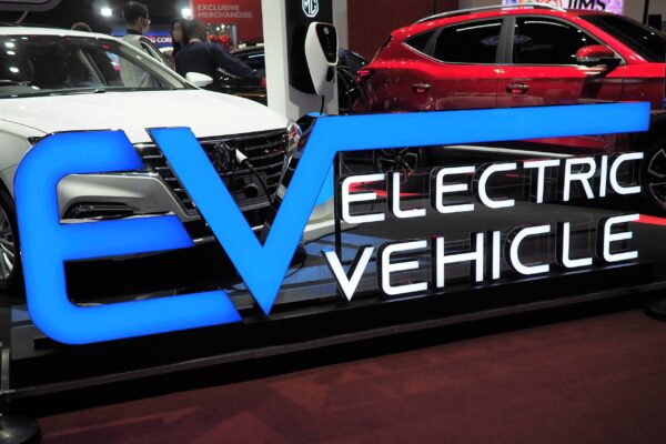 Jakarta,,Indonesia,,April,2022.,The,Inscription,Of,The,Electric,Vehicle